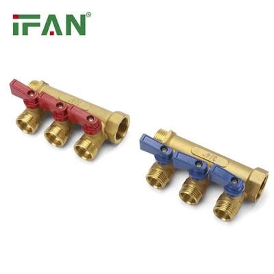 Ifan 3 cara air tembaga manifold
